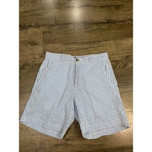 EUC Mens Vineyard Vines by shep & Ian breaker Shorts blue white gingham size 30